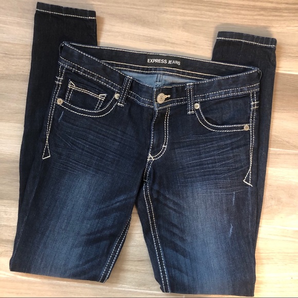 Express dark blue jeans